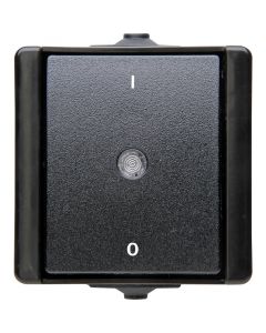 Kopp 2-polig schakelaar 10A IP44 - ProAQA zwart (540205004)