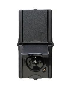 Kopp stopcontact 2-voudig penaarde met klapdeksel IP44 verticaal - ProAQA zwart (954805005)