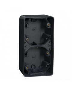Schneider Electric opbouwdoos 2-voudig IP55 verticaal - Mureva antraciet (MUR37912)