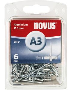 Novus rivet blinkklinknagel A3 X 6 Alu SB, 70 pcs. (045-0028)
