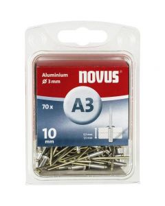 Novus rivet blinkklinknagel A3 X 10 Alu SB, 70 pcs. (045-0030)