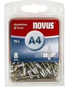 Novus rivet blinkklinknagel A4 X 8 Alu SB, 70 pcs. (045-0032)