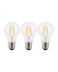 Bailey LEDlamp filament helder peer E27 warmwit 2700K 6W 806lm 3 stuks (142720)