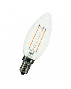 Bailey LEDlamp filament helder kaars gedraaid E14 warmwit 2700K 2W 200lm (80100037647)
