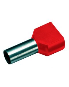 Cimco adereindhuls geïsoleerd TWIN 2x10mm2 14mm rood - per 100 stuks (182482)