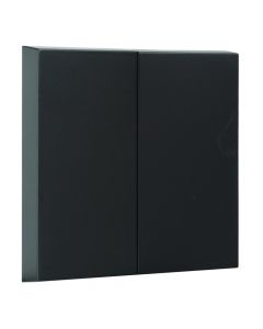 EMhub Quadro55 (by Kopp) dubbele bedieningswip tbv serie- en wissel/wisselschakelaar - zwart mat (4088082)