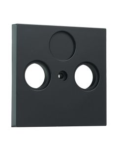 EMhub Quadro55 (by Kopp) centraalplaat CAI radio/TV - zwart mat (4088083)