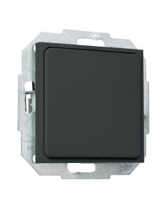 EMhub Quadro55 (by Kopp) blindplaat compleet met draagraam - zwart mat (4088086)