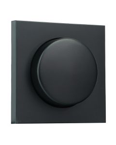 EMhub Quadro55 (by Kopp) centraalplaat met knop tbv draaidimmer - zwart mat (4088087)