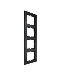 EMhub Quadro55 (by Kopp) afdekraam 4-voudig - zwart mat (4088091)