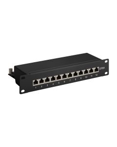 10 Inch CAT6a STP patchpaneel - 12 poorts (DS-10Patch6a-12STP)