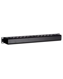 Metalen kabelgoot/houder met schuifbare bedekking plaat voor 19 inch patchkast - 1U (DS-1902)