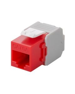 CAT6a UTP Keystone Connector - Toolless - Rood (DS-KC-UTP6A-TL-5)