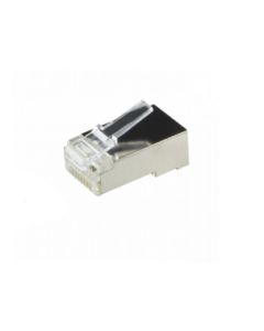 RJ45 connector CAT6 shielded - alleen voor stugge kern - per 10 stuks (DC-RJ45-FTP6S-10)