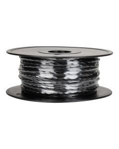 Bailey textielsnoer op rol 50 meter 2x0,75 mm2 - zwart gedraaid (140319)