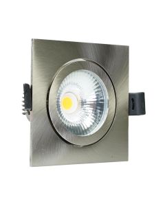 LED Republic waterdichte inbouwspot vierkant aluminium 5W 450lm 2700K IP65 zaagmaat Ø75mm - diameter 85mm