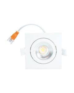 LED Republic waterdichte inbouwspot vierkant wit 5W 450lm 2700K IP65 zaagmaat Ø75mm - diameter 85mm