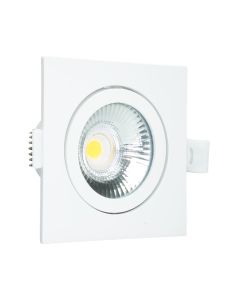 LED Republic waterdichte inbouwspot vierkant wit 5W 450lm 2700K IP65 zaagmaat Ø75mm - diameter 85mm
