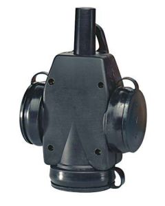 ABL SCHUKO verdeeldoos van massief rubber 3-voudig met penaarde - zwart (1473292)