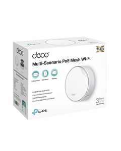 TP-LINK mesh WiFi router PoE 574Mbps op 2.4GHz-band + 2402Mbps op 5GHz-band (Deco X50-PoE 3-pack)