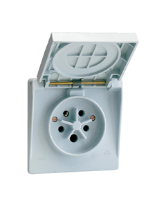 ABB contactdoos fornuis met klapdeksel 3P+N+A 32A IP44 - grijs (ABBKIM600800)