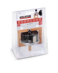 Kreator klokboren gatzagen tbv hout 26-68mm 25mm diepte 8-delig (KRT100403)