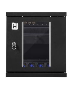 Hirschmann Multimedia 10 inch 6U patchkast met glazen deur 300x300 - samengesteld (695020859)