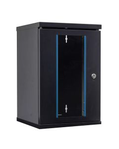 Hirschmann Multimedia 10 inch 9U patchkast met glazen deur 300x300 - leeg (695020832)