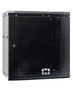 Hirschmann Multimedia 19 inch 12U patchkast met glazen deur 600x450x635 - leeg (695020829)