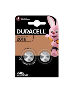 Duracell knoopcel batterijen Lithium CR2016 3V - verpakking 2 stuks (D203884)