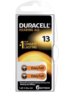 Duracell gehoorapparaat batterijen 13 - verpakking 6 stuks (D96077566)