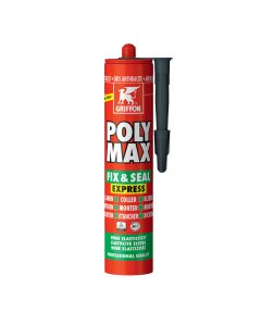GRIFFON Polymax Fix&Seal Express montagekit en afdichtingskit koker 425 gram - antraciet (6315142)