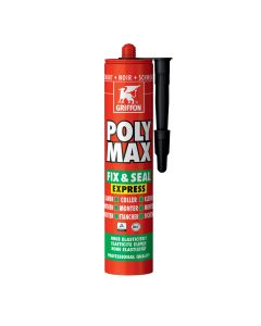 GRIFFON Polymax Fix&Seal Express montagekit en afdichtingskit koker 425 gram - zwart (6150454)