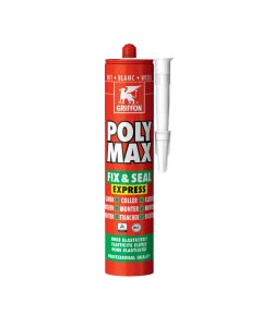 GRIFFON Polymax Fix&Seal Express montagekit en afdichtingskit koker 425 gram - wit (6150450)