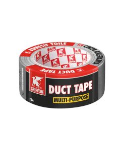 GRIFFON Duct Tape universele vezelversterkte tape 48mm - rol 25 meter - grijs (6310239)