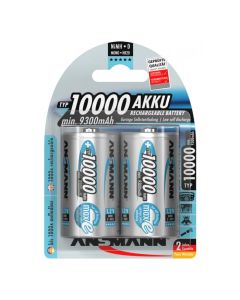 Ansmann oplaadbare batterij NiMH mono D 10.000mAh - verpakking per 2 stuks (5030642)