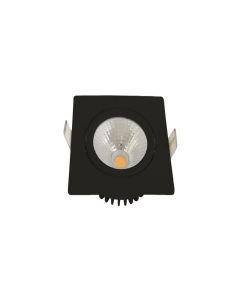 EMhub waterdichte inbouwspot vierkant zwart 5W 450lm 2700K incl DimDriver