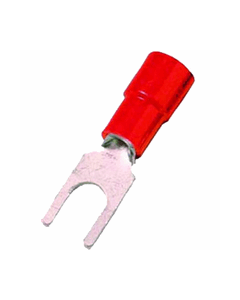 Intercable Q-serie DIN geïsoleerde vorkkabelschoen 0,5-1 mm² M4 vertind - rood per 100 stuks (ICIQ14G)