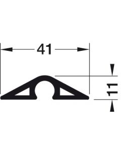 Hager vloerkanaal 11x41 mm 1 compartiment - grijs per 2 meter (SL1104007030)