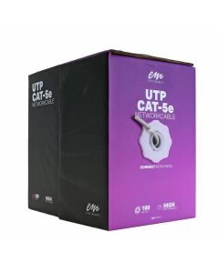 EMhub CAT5e netwerkkabel rol 100 meter wit