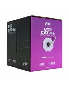 EMhub CAT5e netwerkkabel grijs rol van 50 meter