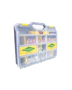 Conex steekklem assortimentsdoos groot - transparant (CH 2009M)
