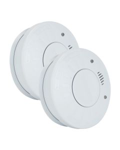 Smartwares optische rookmelder RM520 met batterij 10 jaars vervangend 2 stuks - niet koppelbaar (10.025.37)