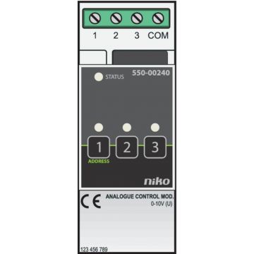 Niko stuurmodule 3-voudig opbouw 0-10V - Home Control (550-00240)