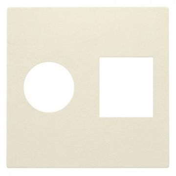 Niko centraalplaat voor combinatie coax met RJ45 - Original Cream (100-65702)