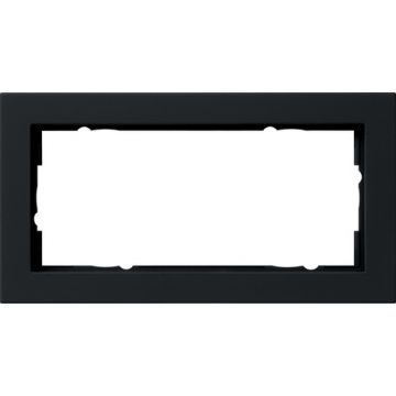 Gira E2 afdekplaat stopcontact 2-voudig z/ms - zwart mat (100209)
