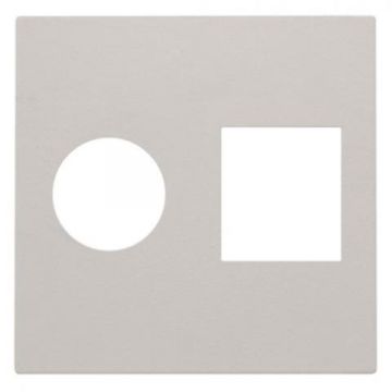 Niko centraalplaat voor combinatie coax met RJ45 - Original Light Grey (102-65702)