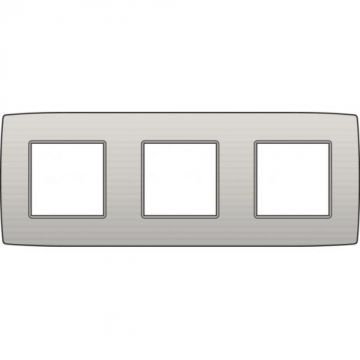 Niko afdekplaat 3 horizontaal/verticaal - 71mm centerafstand - Original Light Grey (102-76700)