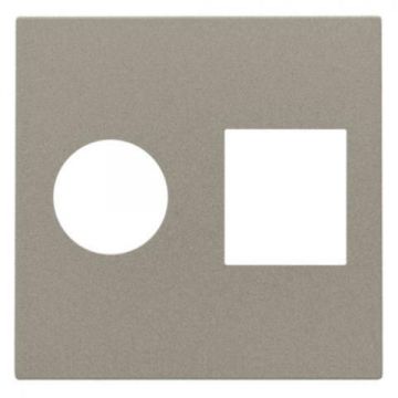 Niko centraalplaat voor combinatie coax met RJ45 - Intense Bronze (123-65702)