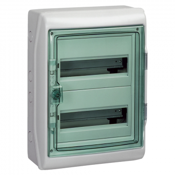 Schneider Electric kaedra/mureva waterdichte zekeringkast met din-rail 2-rijen 24 modules (13983)